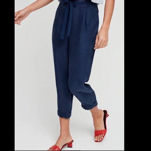 Wilfred Allant Navy Crop Trousers - Picture 2 of 4